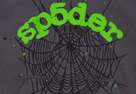 Sp5der Wait Web Hoodie Slate Grey