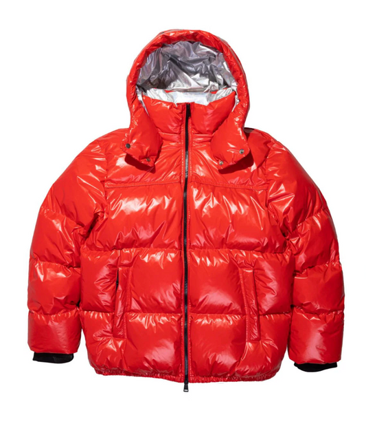 Purple Brand Nylon Down Puffer Red