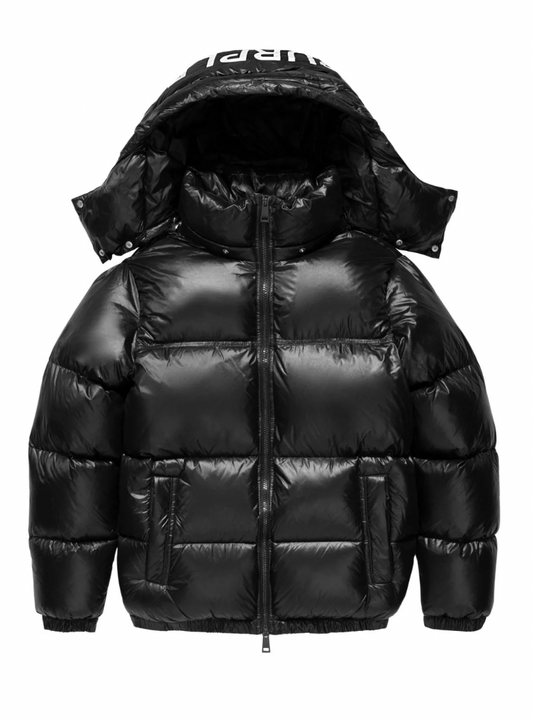 Purple Brand Nylon Down Puffer Black
