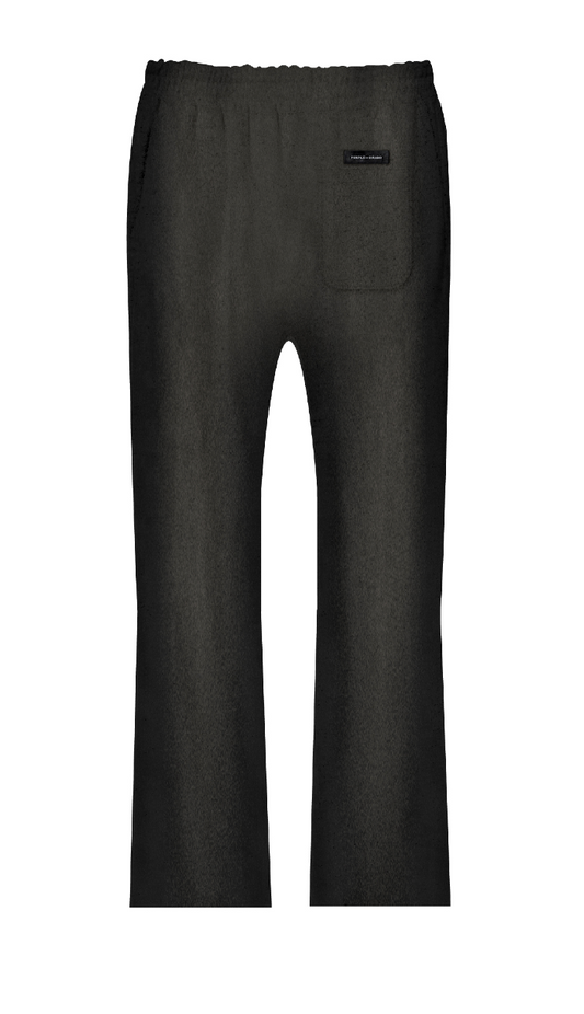 Purple Brand Hwt Fleece Flared Pant Black/White