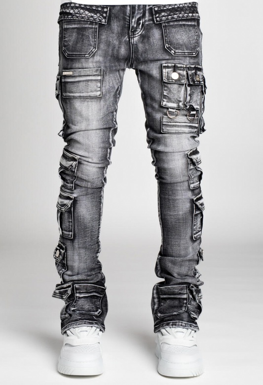 GUAPI Iron Grey Tactical Stacked Denim