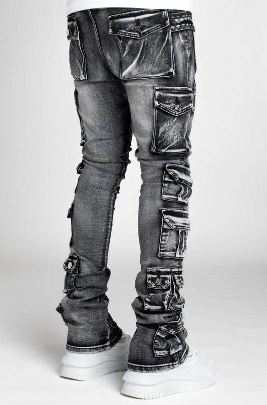 GUAPI Iron Grey Tactical Stacked Denim