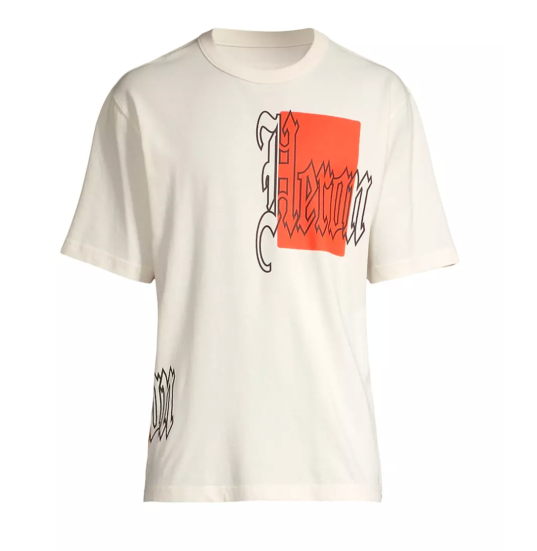 Heron Preston Off-White Gothic Color Blocks T-Shirt M