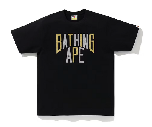BAPE Glitter NYC Logo Tee Black
