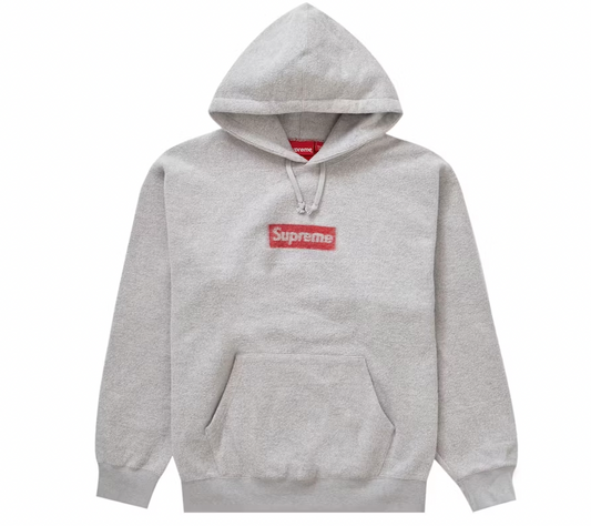 Supreme Inside Out Box Logo Hooded Sweatshirt Heather Grey