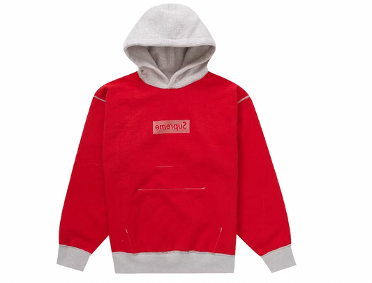 Supreme Inside Out Box Logo Hooded Sweatshirt Heather Grey