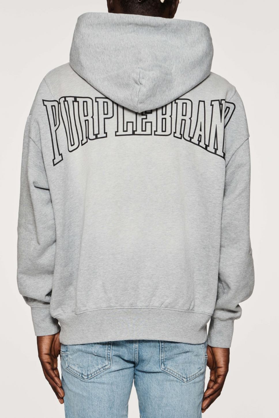 Purple Brand Mwt Fleece Po Hoody Heather Grey/Black