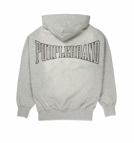 Purple Brand Mwt Fleece Po Hoody Heather Grey/Black