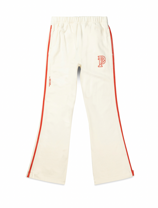Purple Brand Mwt Fleece Flared Pant Off-White/Red