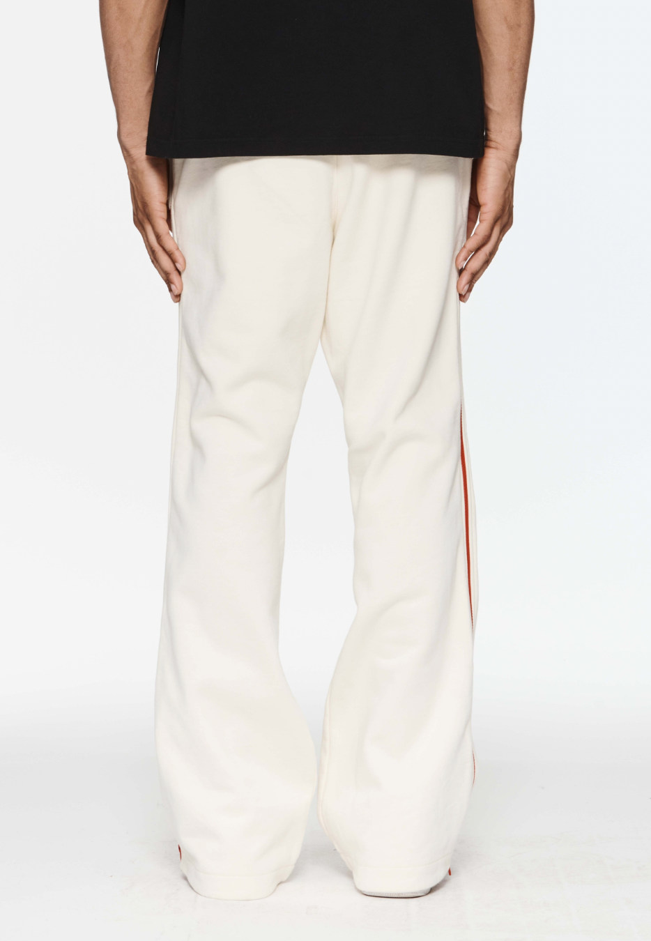 Purple Brand Mwt Fleece Flared Pant Off-White/Red