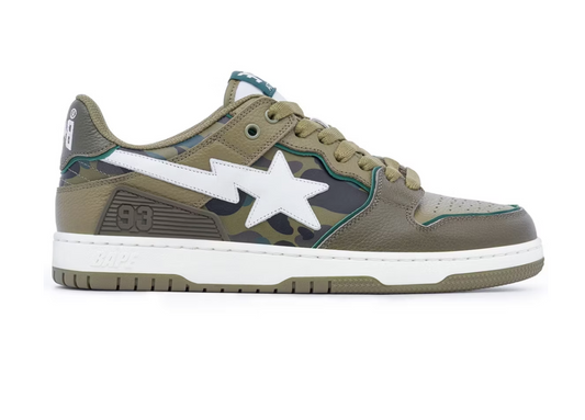 A Bathing Ape Sk8 Sta Olive Drab Green Camo