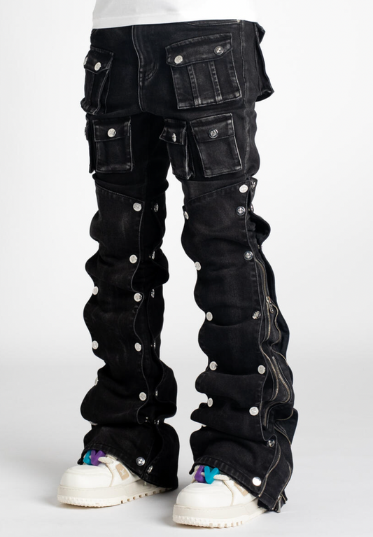 Guapi Iron Grey Stacked Premium Denim