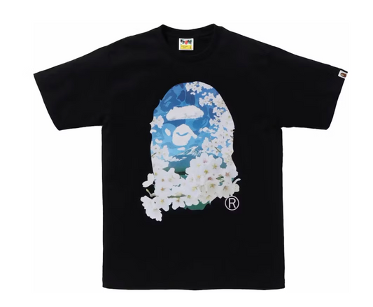 BAPE Sakura Photo Ape Head Tee (SS24) Black
