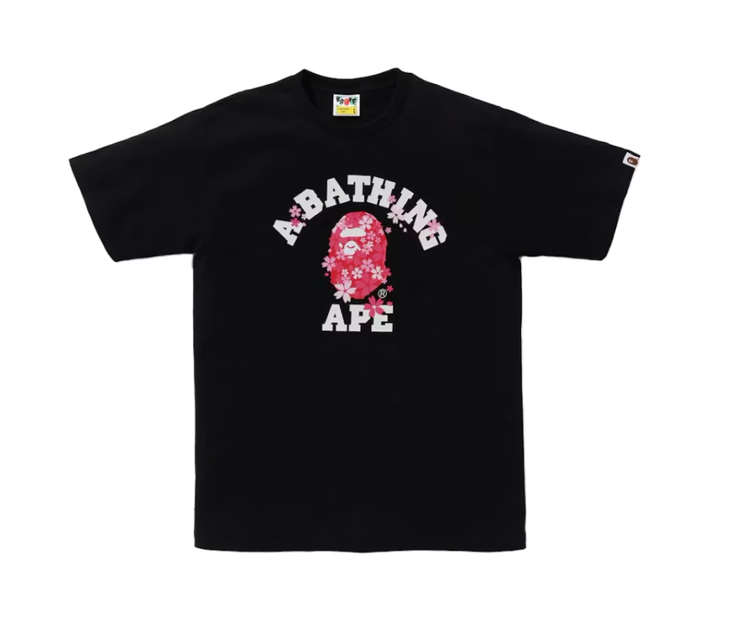 BAPE Sakura College Tee Black