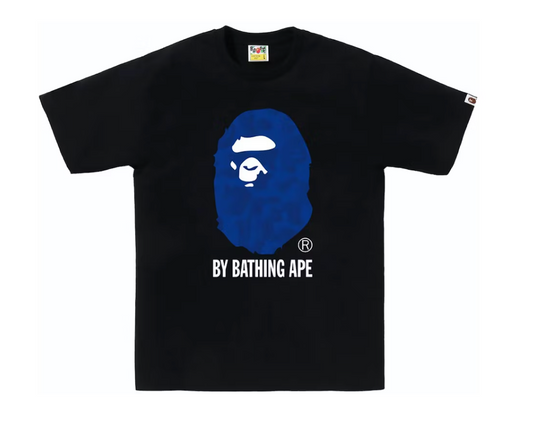 BAPE Ink Camo Ape Head By Bathing Ape Tee Black/Blue