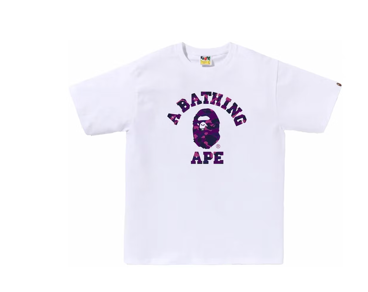 BAPE Color Camo College Tee (SS24) White/Purple