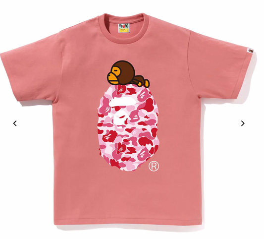 BAPE Abc Camo Milo On Big Ape Tee Pink/Pink