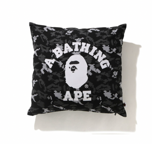 BAPE Digital Camo College Square Cushion Black