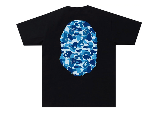 BAPE ABC Camo Big Ape Head Tee Black/Blue