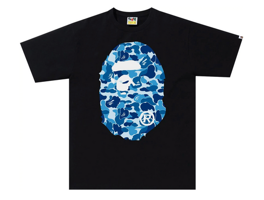 BAPE ABC Camo Big Ape Head Tee Black/Blue