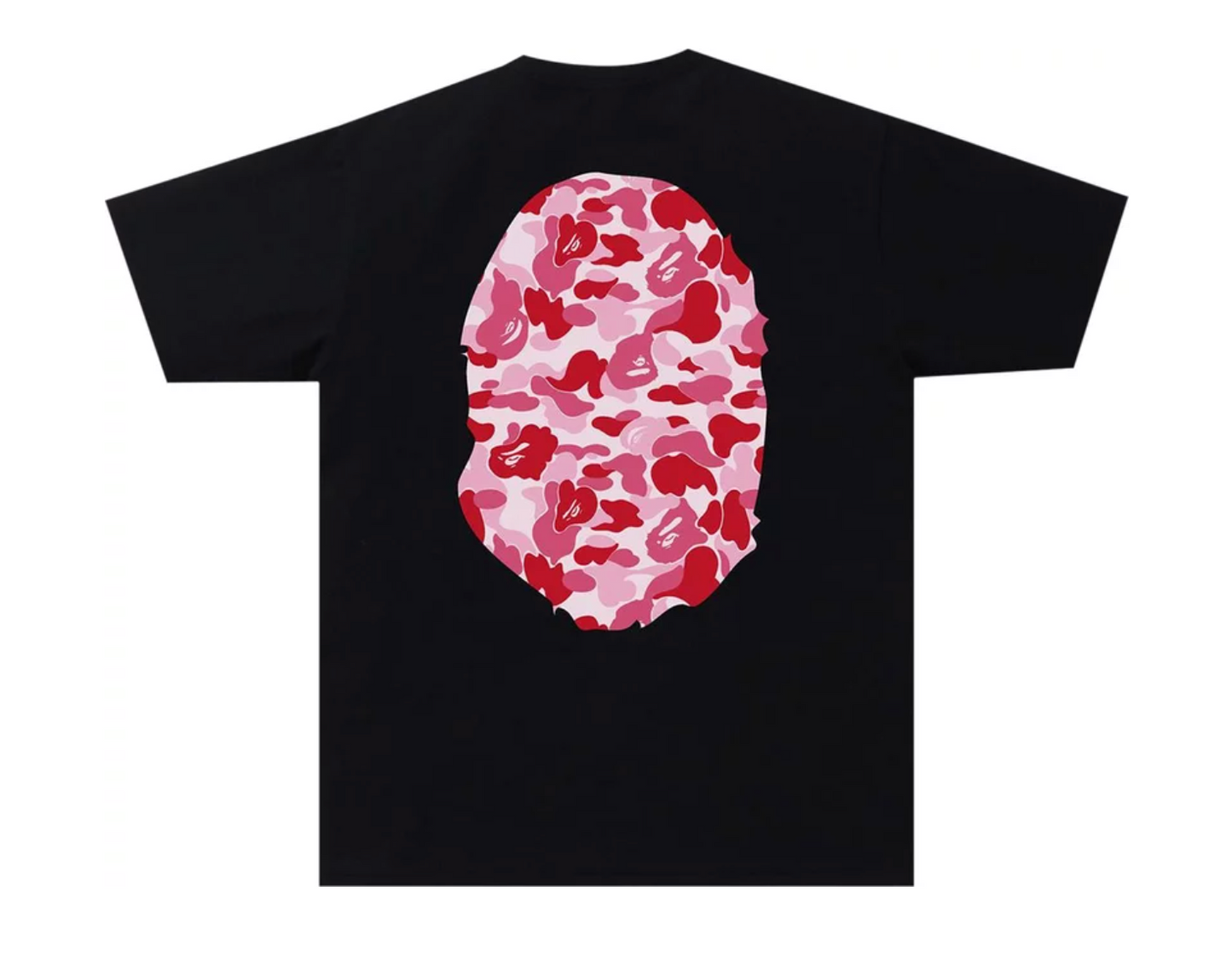 BAPE ABC Camo Big Ape Head Tee 'Black/Pink'