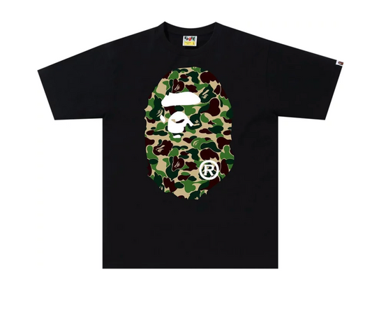 BAPE ABC Camo Big Ape Head Tee Black/Green