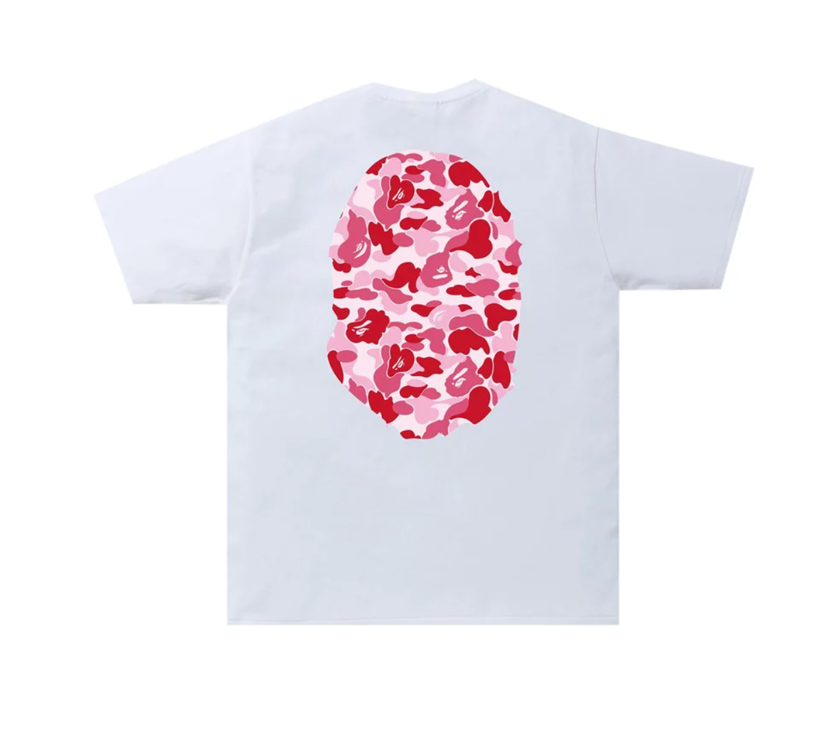 BAPE ABC Camo Big Ape Head Tee 'White/Pink'