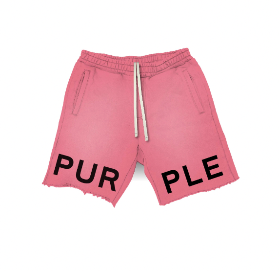 Purple Brand Logo French Terry Sweatshorts Pink