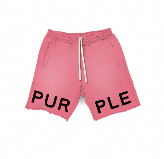 Purple Brand Logo French Terry Sweatshorts Pink