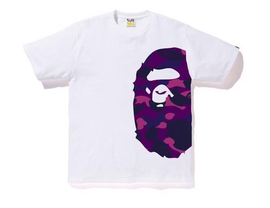 BAPE Color Camo Side Big Ape Head Tee White/Purple