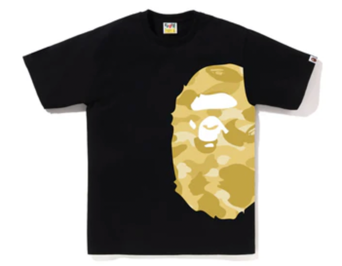 BAPE Color Camo Side Big Ape Head Tee Black/Yellow