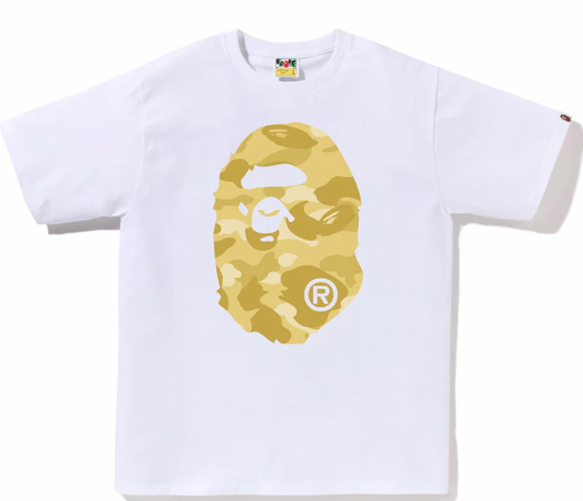 BAPE Color Camo Big Ape Head Tee White/Yellow