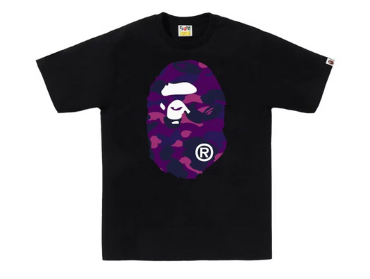 BAPE Color Camo Big Ape Head Tee Black/Purple