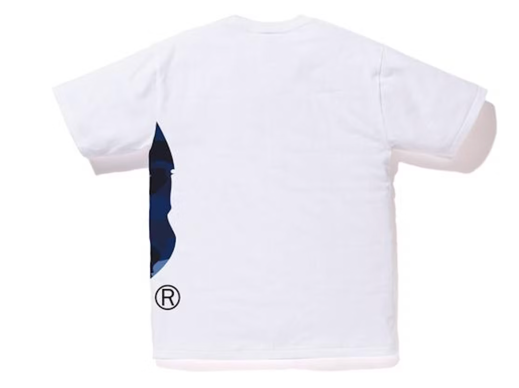 BAPE Color Camo Side Big Ape Head Tee White/Navy