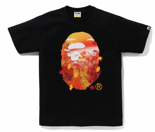 BAPE Japan Autumn Big Ape Head tee Black