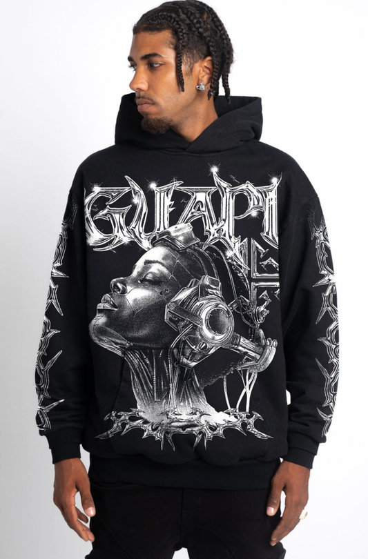 Guapi Obsidian Black Cyborg Hoodie