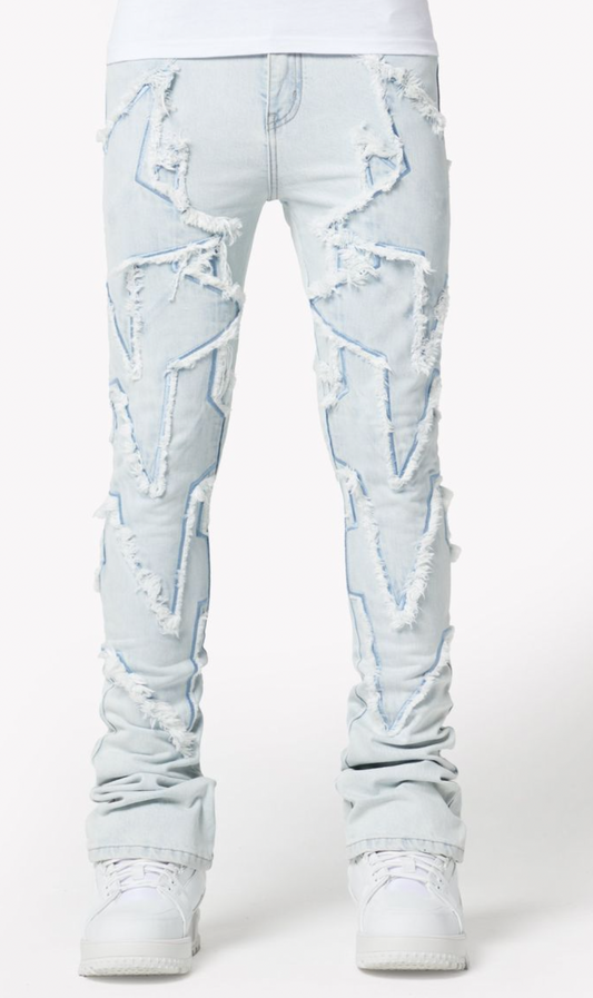 Guapi Aqua Blue Stars Denim V2