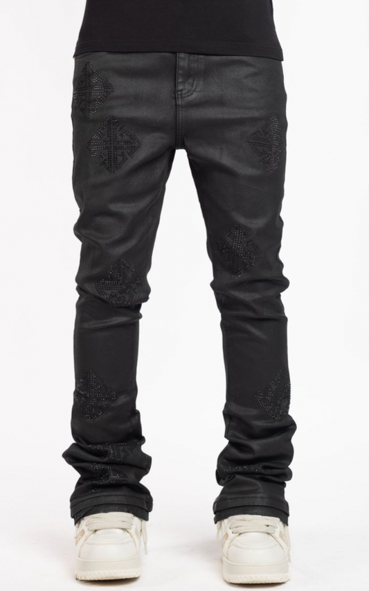 Guapi Obsidian Black Icon Embellished Denim