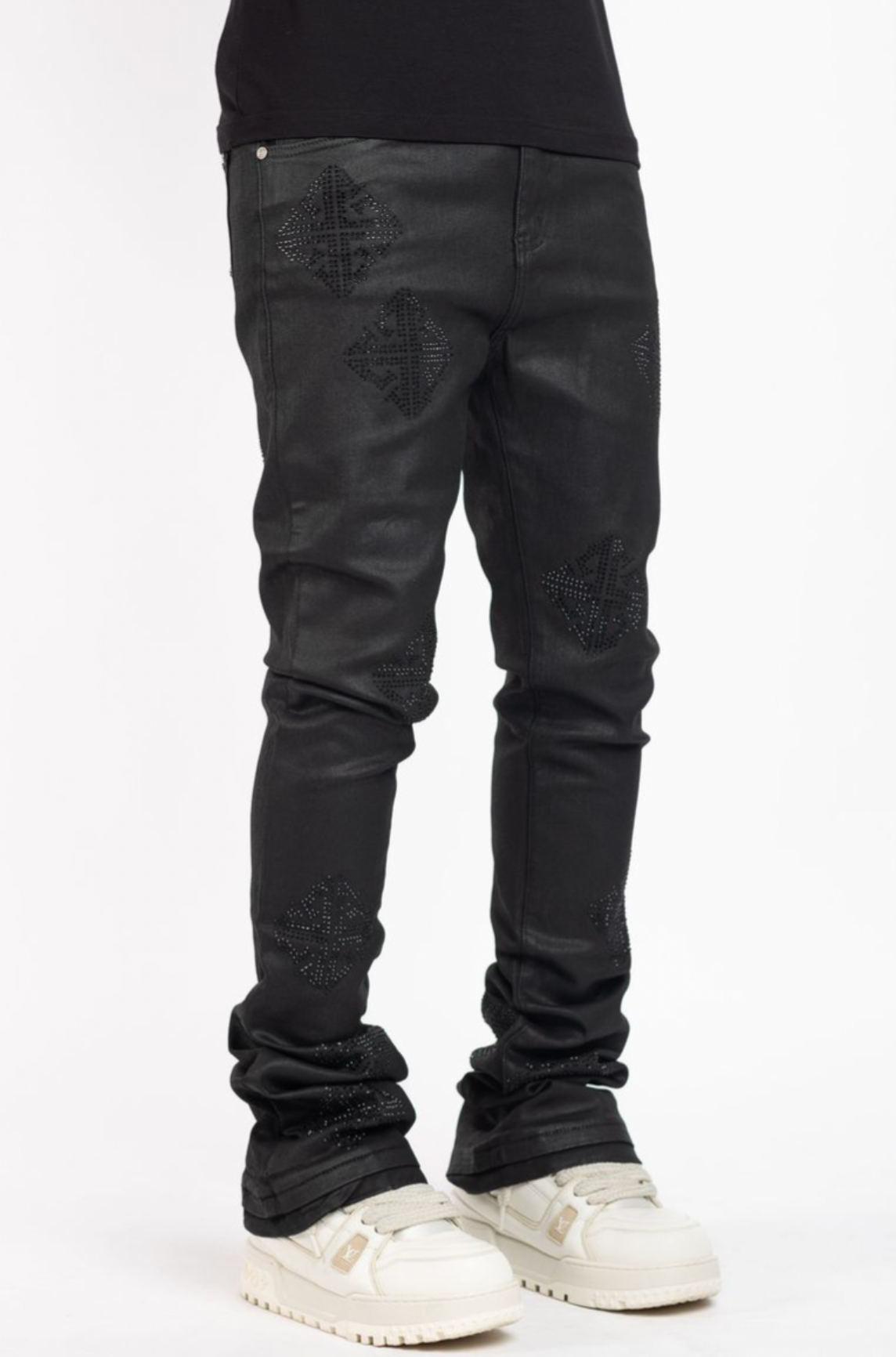 Guapi Obsidian Black Icon Embellished Denim