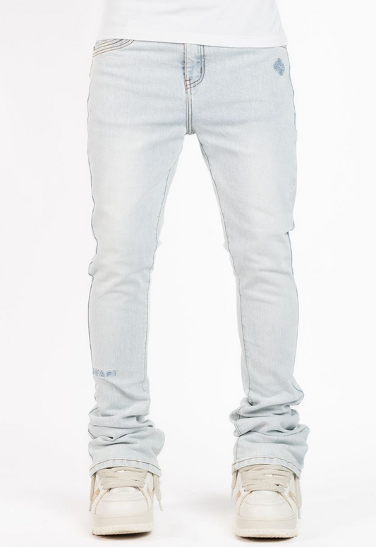 Guapi Aqua Blue Basics Stacked Denim
