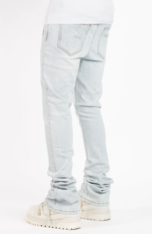 Guapi Aqua Blue Basics Stacked Denim