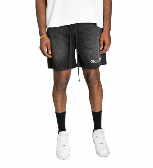 Golden Denim Summer Shorts Oscuro (Pressed Diamonds)
