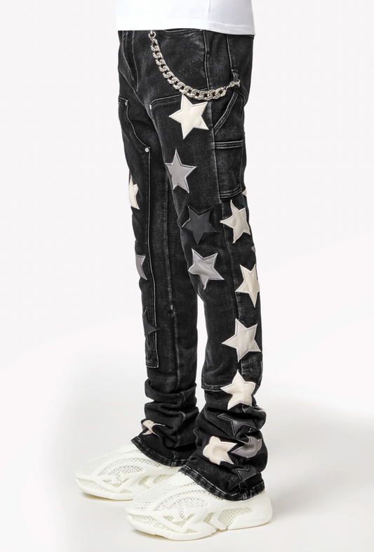 Guapi Obsidian Black Vintage Stars Denim