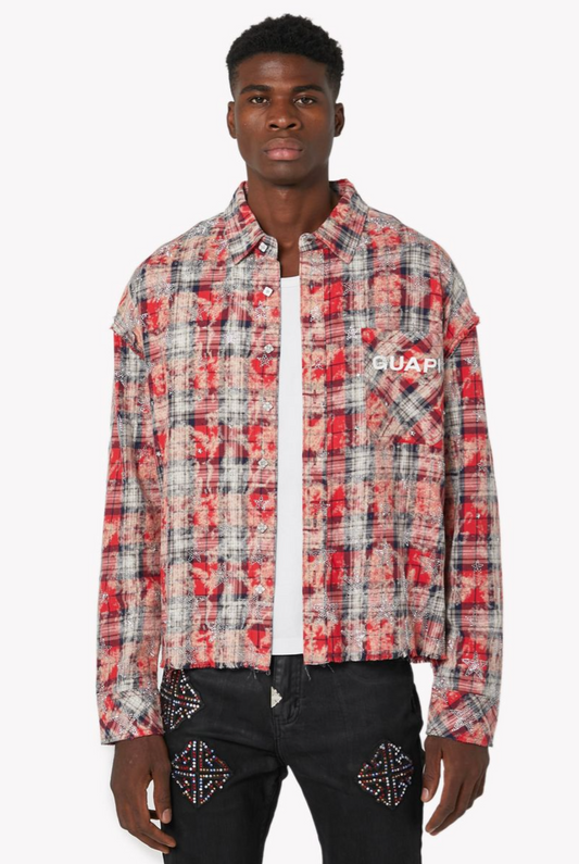 Guapi Vintage Red Stars Flannel