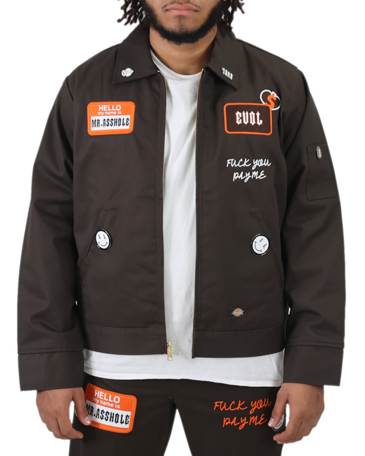EVOL Mr.Ass Hole Dickies New EditIon jacket Brown