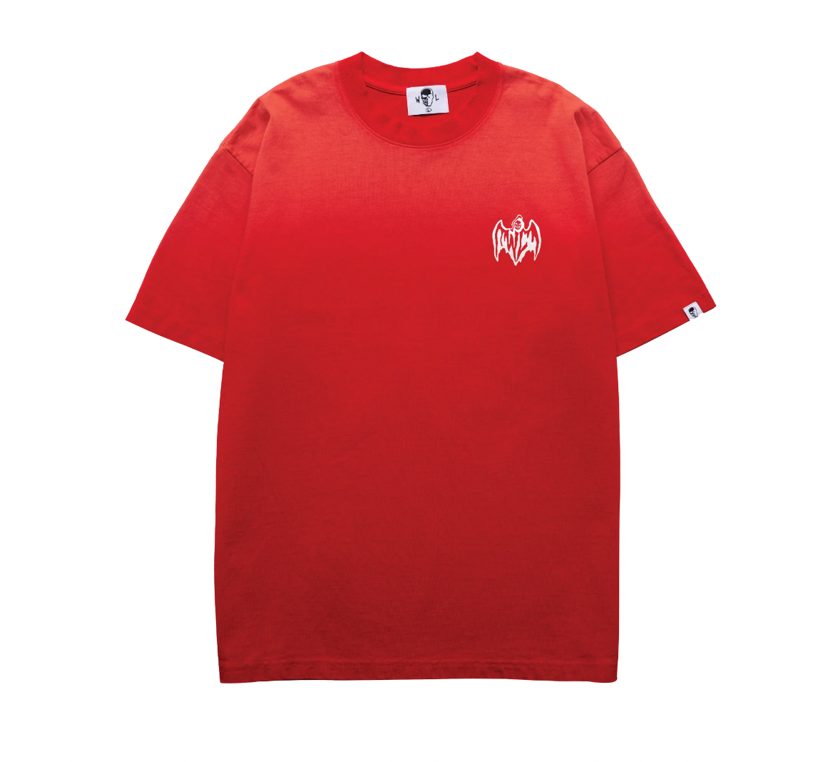 Warren Lotas Lie Steal Cheat Washed Tee Red