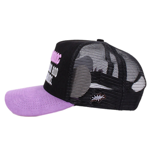 EVOL Sip Lean Trucker Hat Black/Purple (Suede Edition)