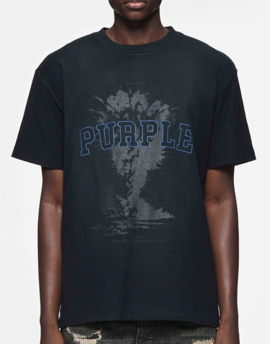 Purple Brand Textured Jersey Ss Tee Dirt Bike Black