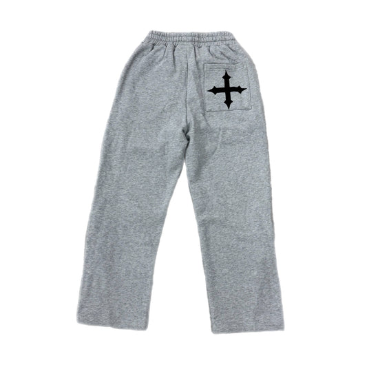 EVOL+VE From Simple To Complex Snap-Up Flare Sweatpants Grey/Black