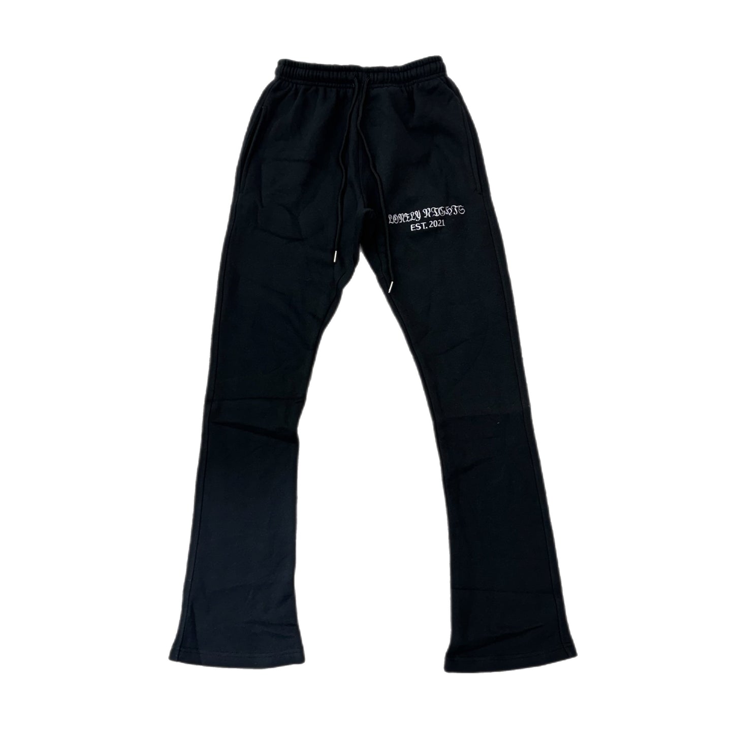 Lonely Nights EST. 2021 Flare Sweatpants Black